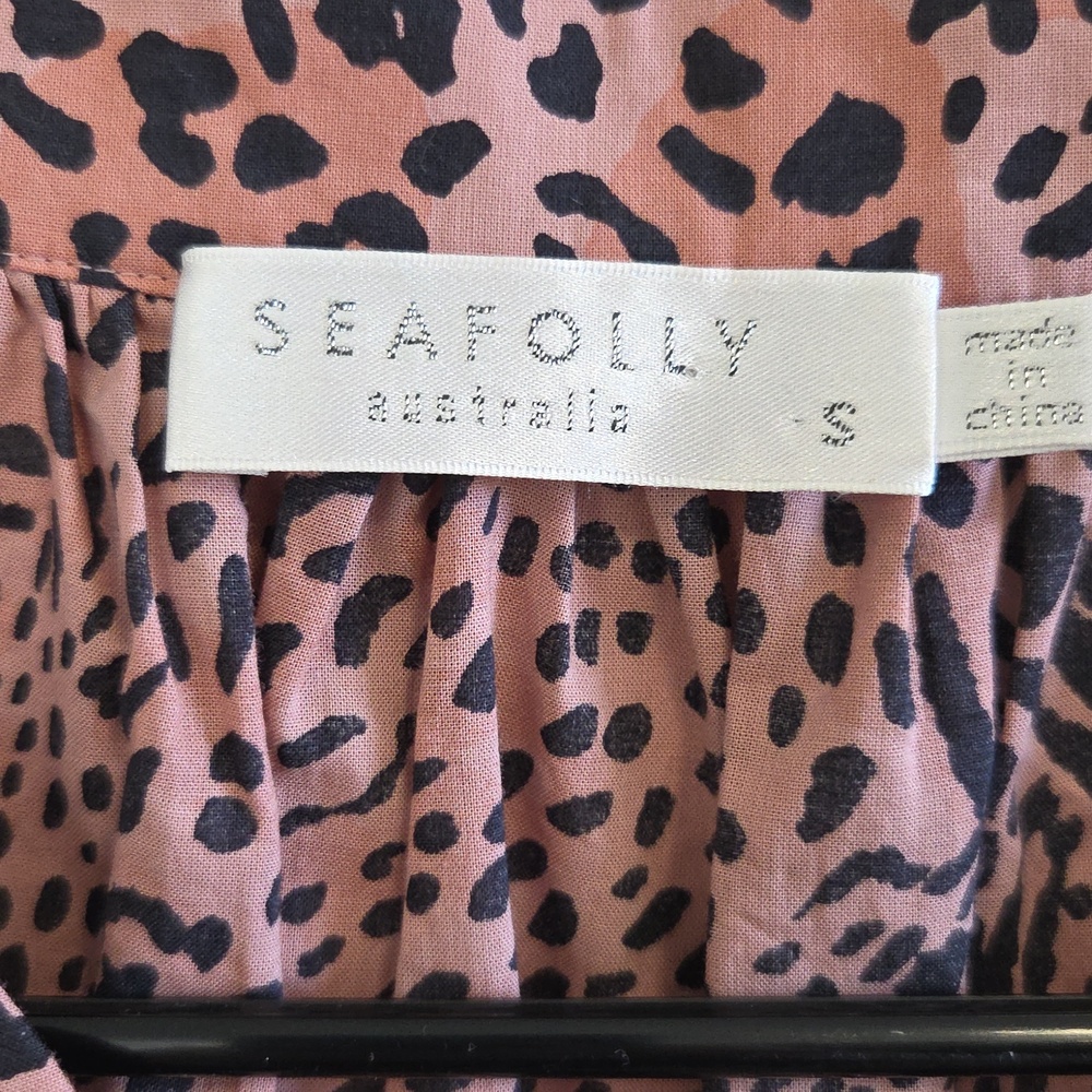Seafolly Pink and Black Leopard Print Mini Dress - Picture 5 of 9